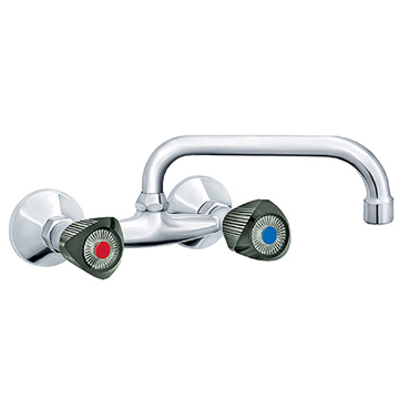 Slika Baterija Clasic za lavabo/sudoperu zidna KF03101 dvoručna pokretni izliv 200 mm