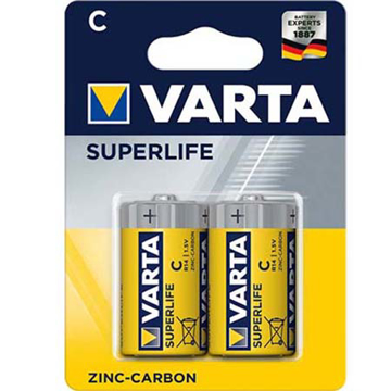 Slika Baterija STANDARDNA C1.5V R14 Superlife Cink-karbon Varta AA