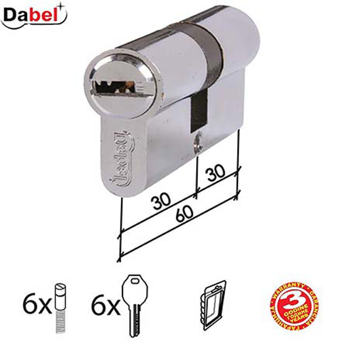 Slika Cilindar brave DABEL CL2040 Hr 60 mm (30-30) 6K DBP1 – 0106091