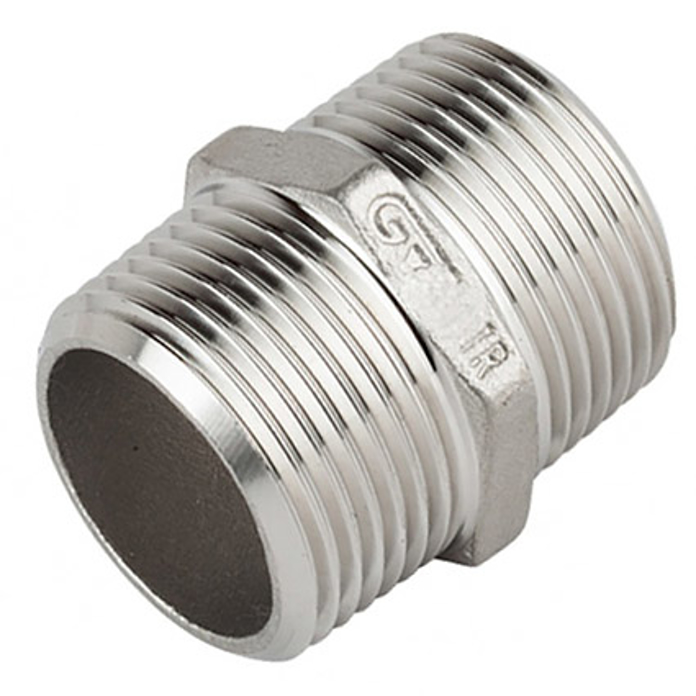 Slika Prohromski dupli nipli 1/4" INOX AISI 316