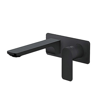 Ugradna baterija S2 BLACK 231401B za lavabo, mat crna jednoručna podžbukna baterija minimalističkog dizajna