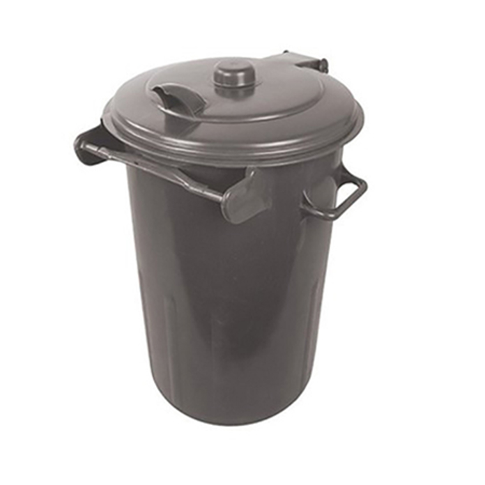 Crna kanta za smeće 85 litara sa poklopcem za dvorište