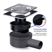 Slika Kanalizacioni slivnik Ø50 mm horizontalni TPS100 inox rešetka