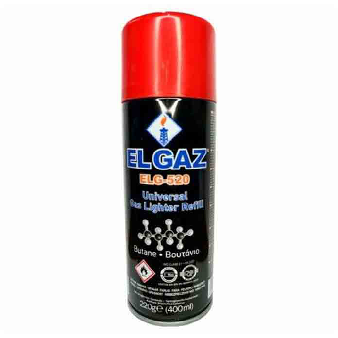 Butan gas patron ELG-520 400 ml za punjenje upaljača i gorionika