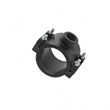 Plastična sedlasta obujmica sa unutrašnjim navojem za bočni priključak na PE cev